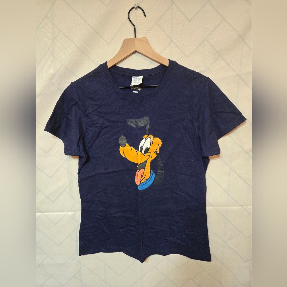 Disney Blue Short Sleeve Tee with Pluto Graphic